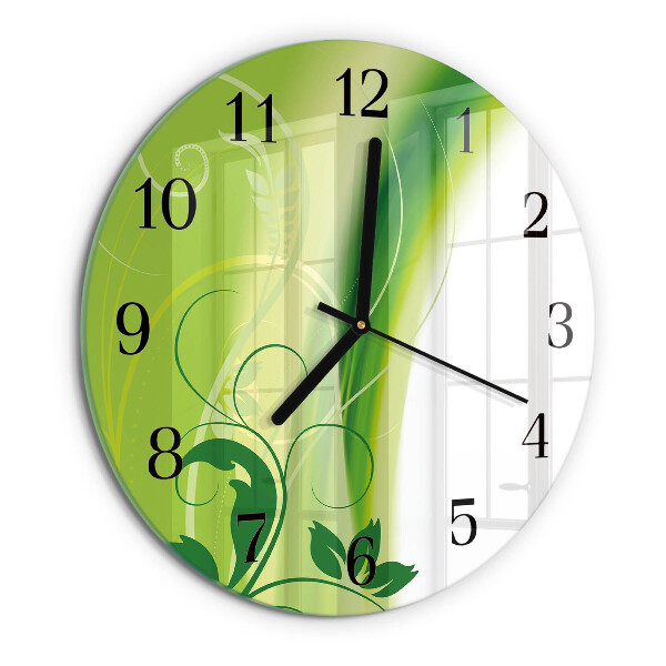 Reloj de pared redondo Patrón de flores