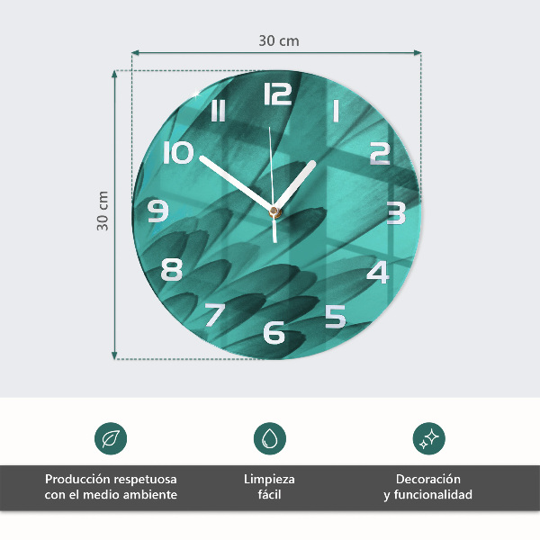 Reloj de pared redondo Patrón de flores