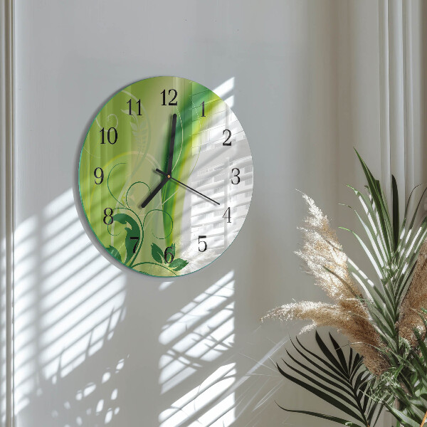 Reloj de pared redondo Patrón de flores