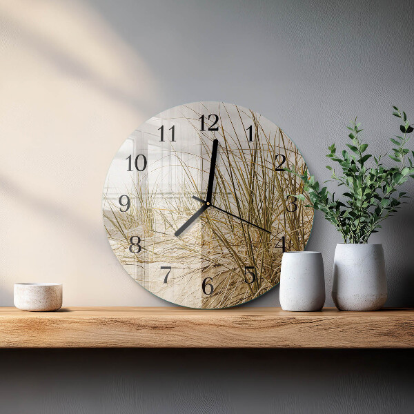 Reloj de pared redondo Hierba de playa