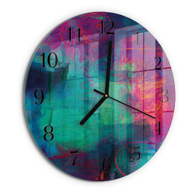 Reloj de pared redondo Pintura colorida