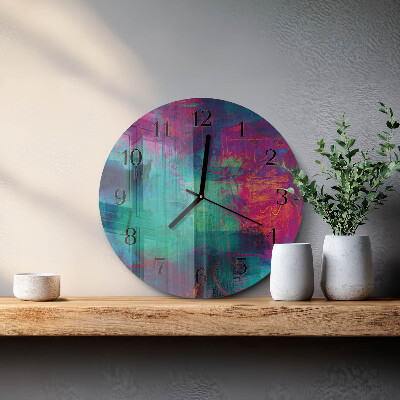 Reloj de pared redondo Pintura colorida
