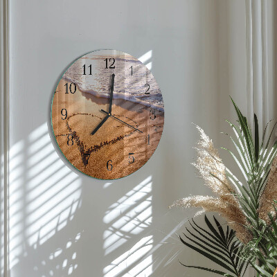 Reloj de pared redondo Corazón de la playa