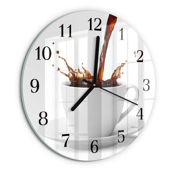 Reloj de pared redondo Taza de café