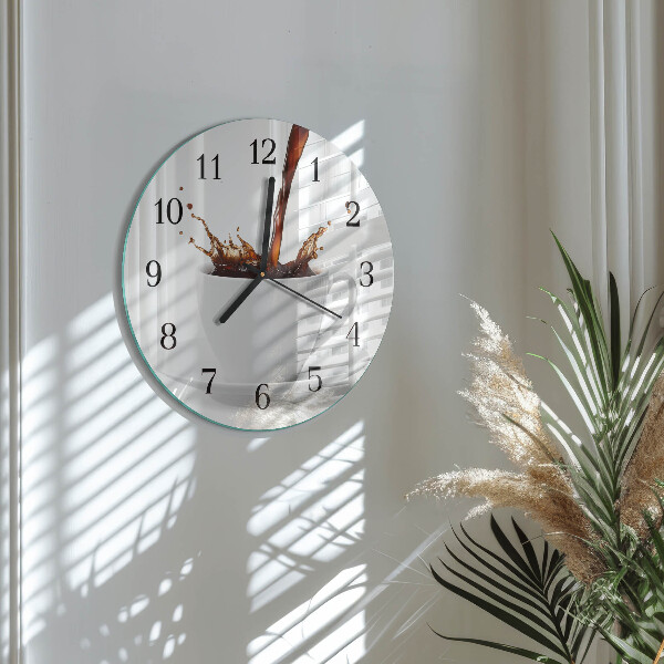 Reloj de pared redondo Taza de café