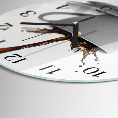 Reloj de pared redondo Taza de café