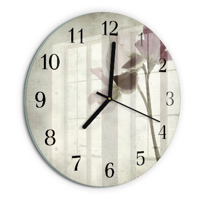 Reloj de pared redondo Flor vintage