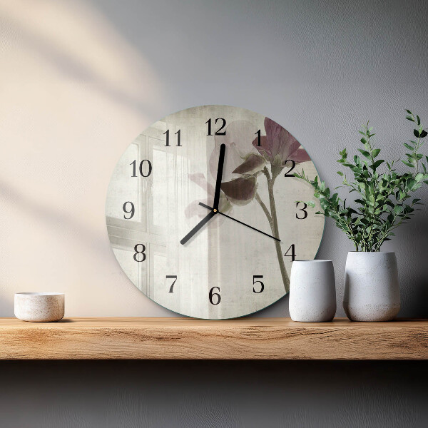 Reloj de pared redondo Flor vintage