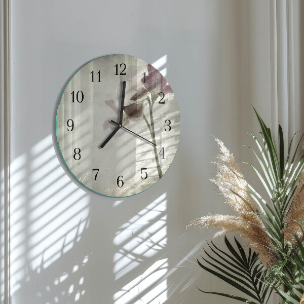 Reloj de pared redondo Flor vintage