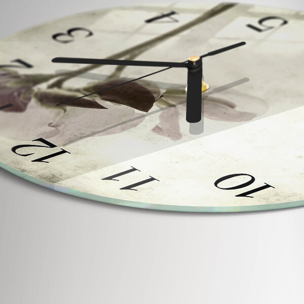 Reloj de pared redondo Flor vintage