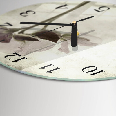 Reloj de pared redondo Flor vintage