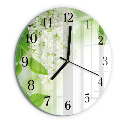 Reloj de pared redondo Hojas