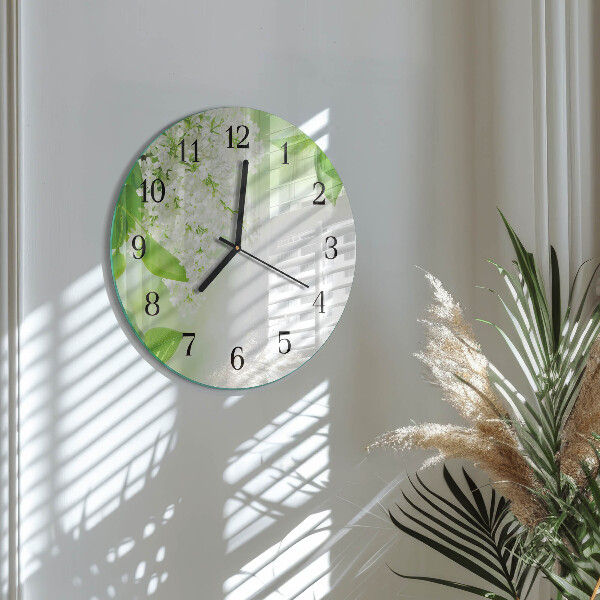 Reloj de pared redondo Hojas