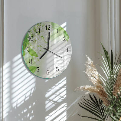 Reloj de pared redondo Hojas