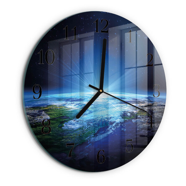 Reloj de pared redondo El universo de la Tierra