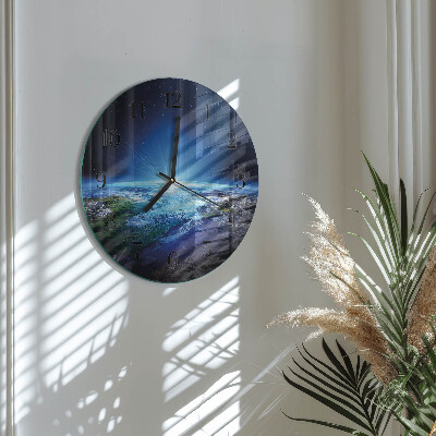 Reloj de pared redondo El universo de la Tierra