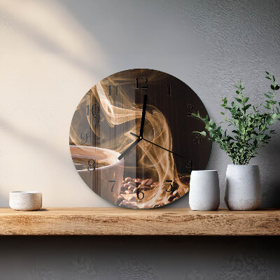 Reloj de pared redondo Taza de café