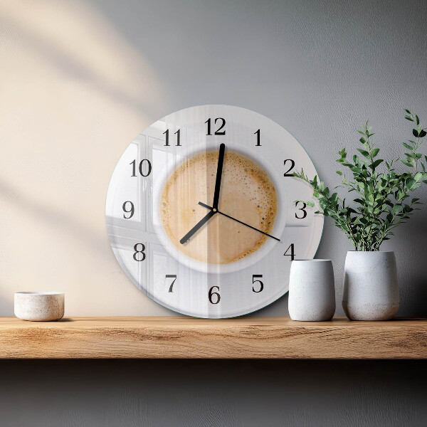 Reloj de pared redondo Taza de café