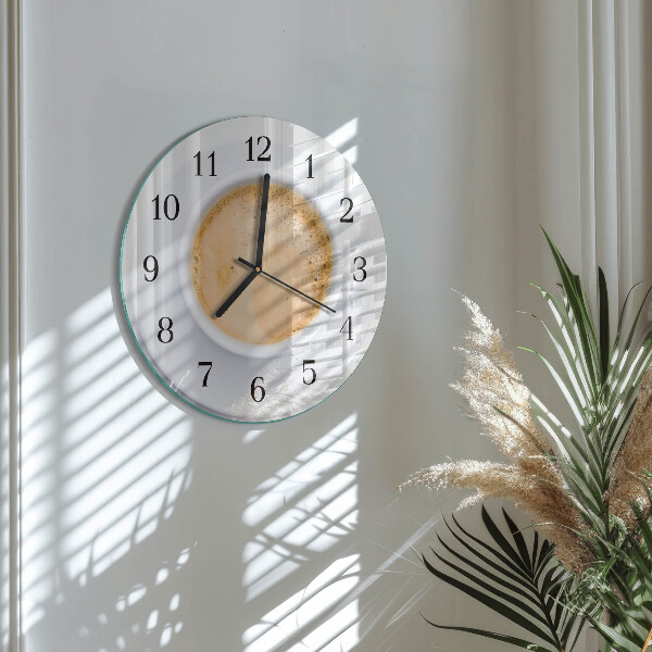 Reloj de pared redondo Taza de café