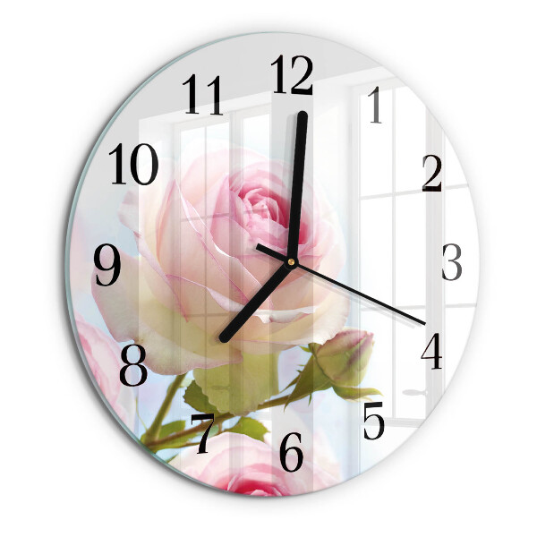Reloj de pared redondo Rosa