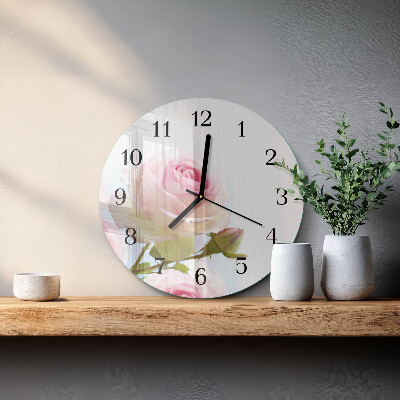 Reloj de pared redondo Rosa