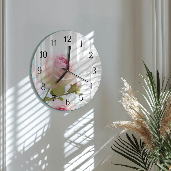 Reloj de pared redondo Rosa