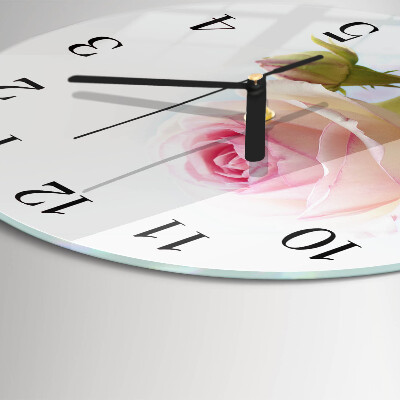 Reloj de pared redondo Rosa