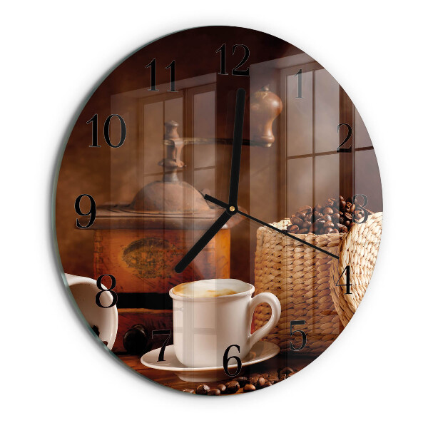 Reloj de pared redondo Taza de café