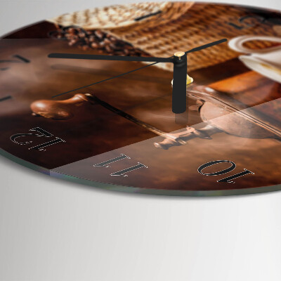 Reloj de pared redondo Taza de café