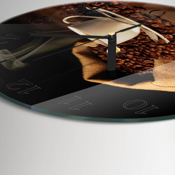 Reloj de pared redondo Granos de café