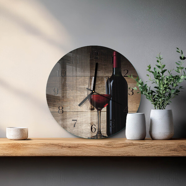 Reloj de pared redondo Vino