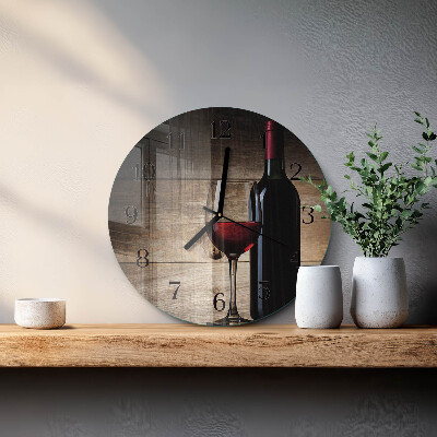Reloj de pared redondo Vino