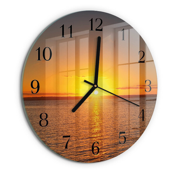 Reloj de pared redondo Atardecer