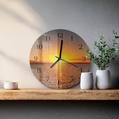 Reloj de pared redondo Atardecer