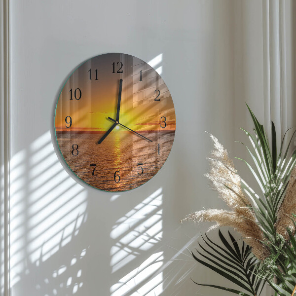 Reloj de pared redondo Atardecer