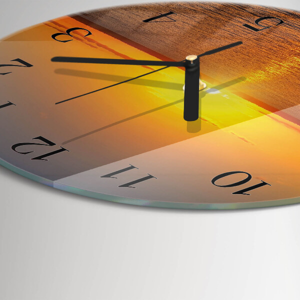 Reloj de pared redondo Atardecer