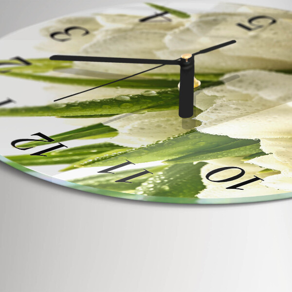 Reloj de pared redondo tulipanes