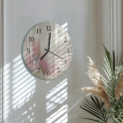 Reloj de pared redondo Flores