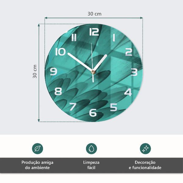 Reloj de pared redondo Flores