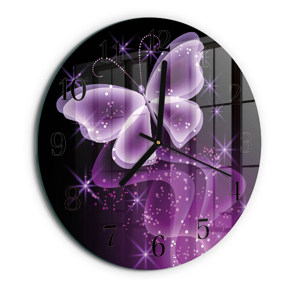 Reloj de pared redondo Mariposa