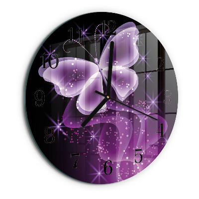 Reloj de pared redondo Mariposa