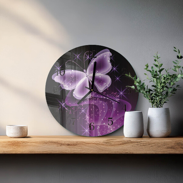 Reloj de pared redondo Mariposa