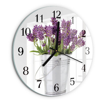 Reloj de pared redondo Lavanda