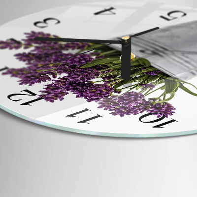Reloj de pared redondo Lavanda