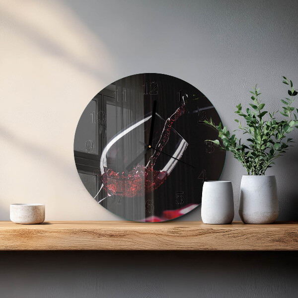 Reloj de pared redondo Vino