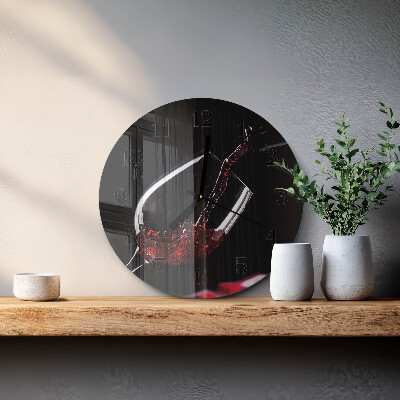 Reloj de pared redondo Vino