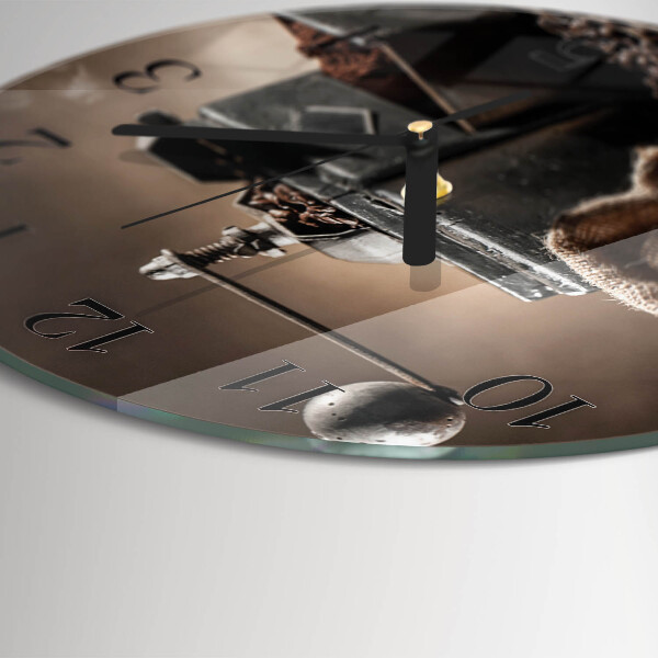 Reloj de pared redondo Molinillo de café