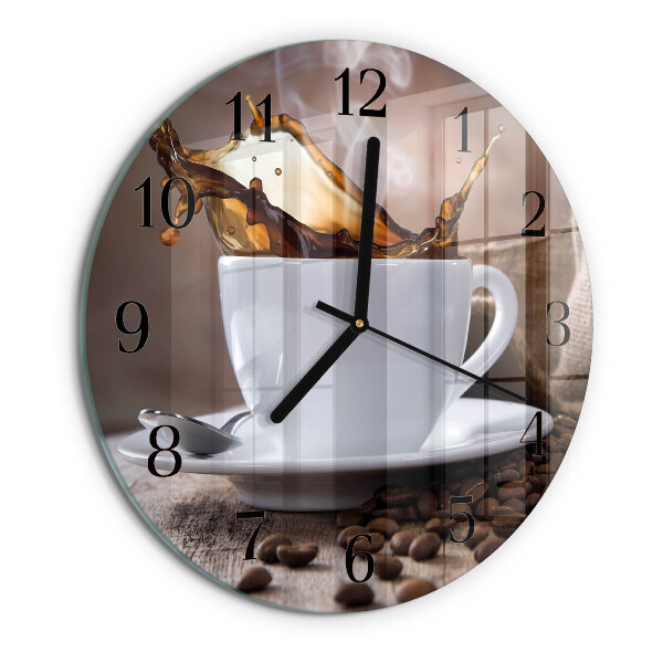Reloj de pared redondo Café