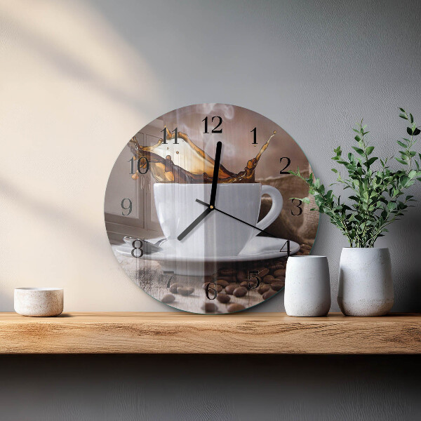 Reloj de pared redondo Café
