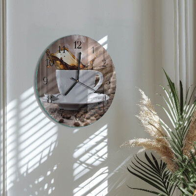 Reloj de pared redondo Café